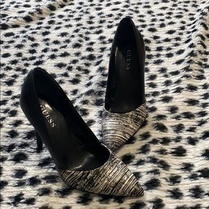 Black & white heels